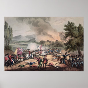Striden om Pombal, graverad av Thomas Sutherland Poster