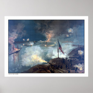 Striden om Port Hudson - Civil Krig Poster