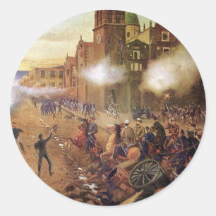 Striden om Puebla Mexican History Runt Klistermärke