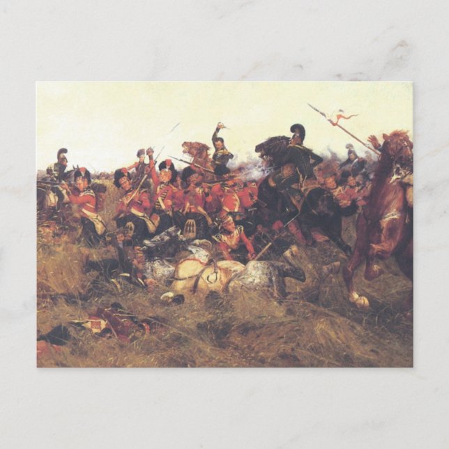 Striden om Quatre Bras 1815 Vykort (Framsida)