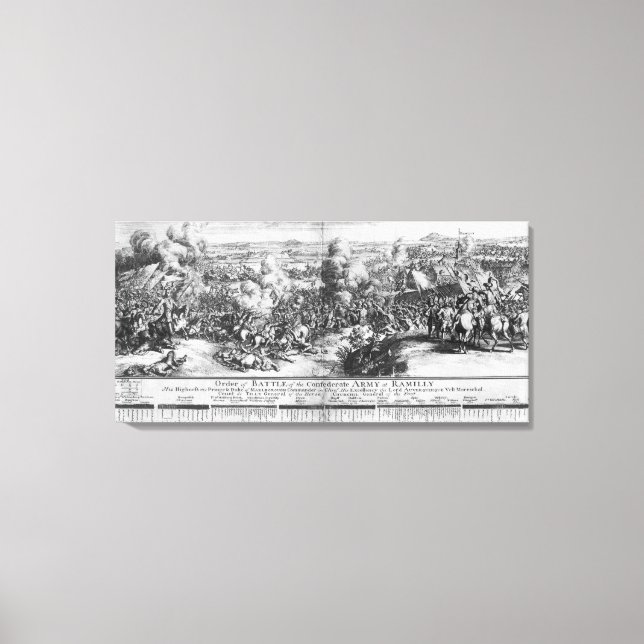 Striden om Ramillies den 23 maj 1706 Canvastryck (Framsida)