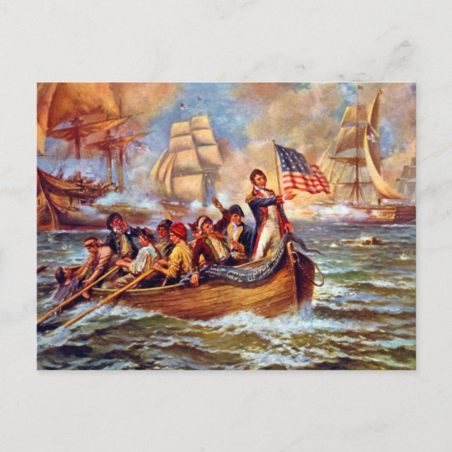 Striden om Sjö Erie Vykort (Framsida)