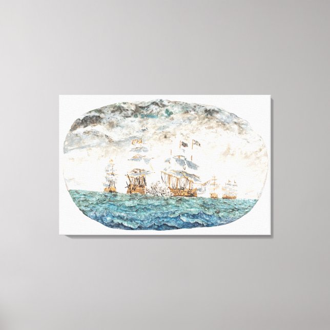 Striden om Trafalgar 1805 1998 Canvastryck (Framsida)