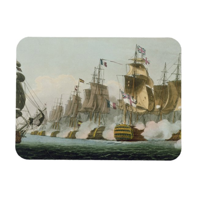 Striden om Trafalgar den 21 oktober 1805, engrav Magnet (Horisontell)