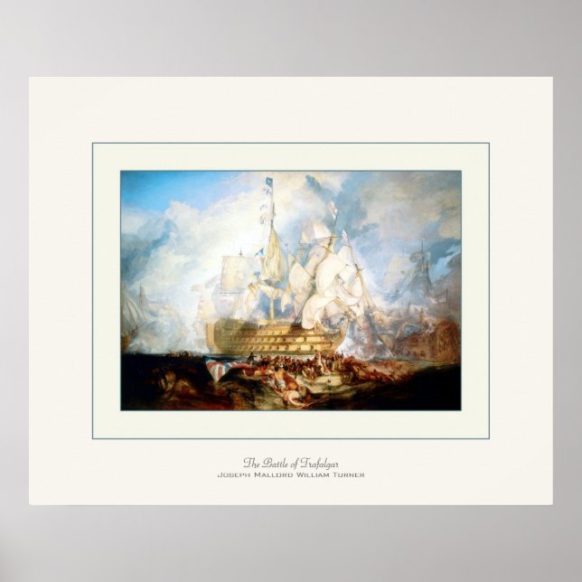 Striden om Trafalgar ~ Vintage Fine Art Print Poster (Framsidan)