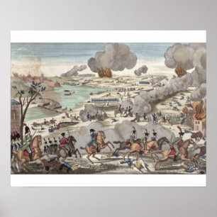 Striden om Wagram, 6e juli 1809 (engrave) Poster