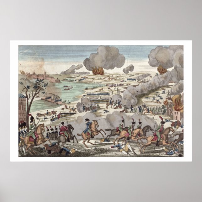 Striden om Wagram, 6e juli 1809 (engrave) Poster (Framsidan)