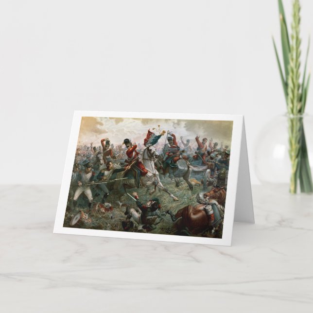 Striden om Waterloo den 18 juni 1815, 1898 (färg l Kort (Framsida)