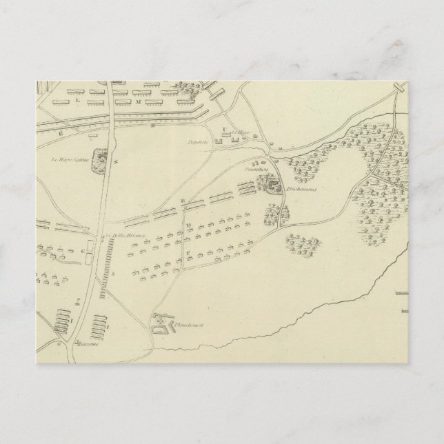 Striden om Waterloo i Belgien Vykort (Framsida)