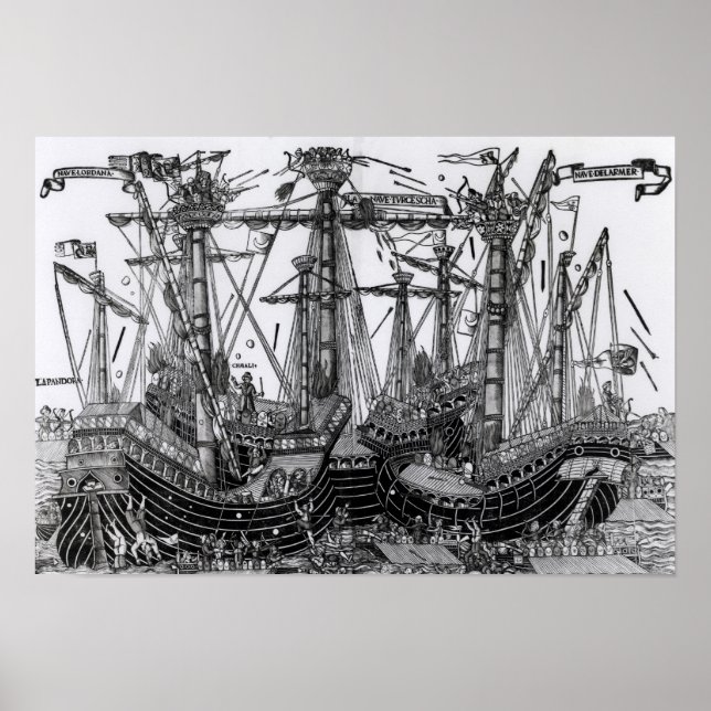 Striden om Zonchio 1499 Poster (Framsidan)