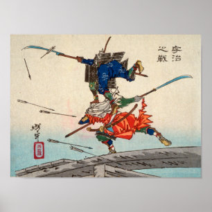 Striden vid Uji Bridge Tsukioka Yoshitoshi Poster