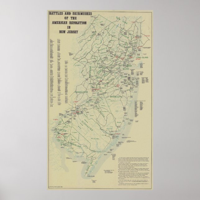Strider från det revolutionära Krig i New jersey K Poster (Framsidan)