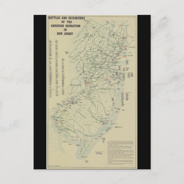 Strider från det revolutionära Krig i New jersey K Vykort (Framsida)