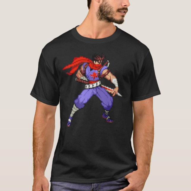 Strider Hiryu Stance MvC2 friend T Shirt (Framsida)
