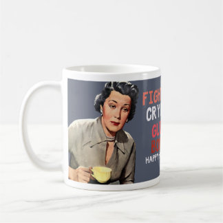stridighet gråt, skuld, sprit. glad helg kaffemugg