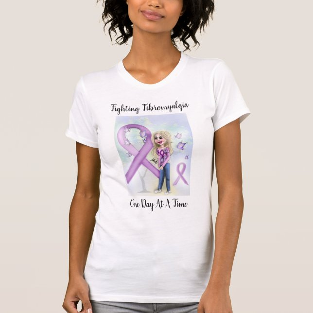 "StridighetFibromyalgia en dag i sänder ", Tee Shirt (Framsida)