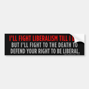 StridighetLiberalismbildekal Bildekal