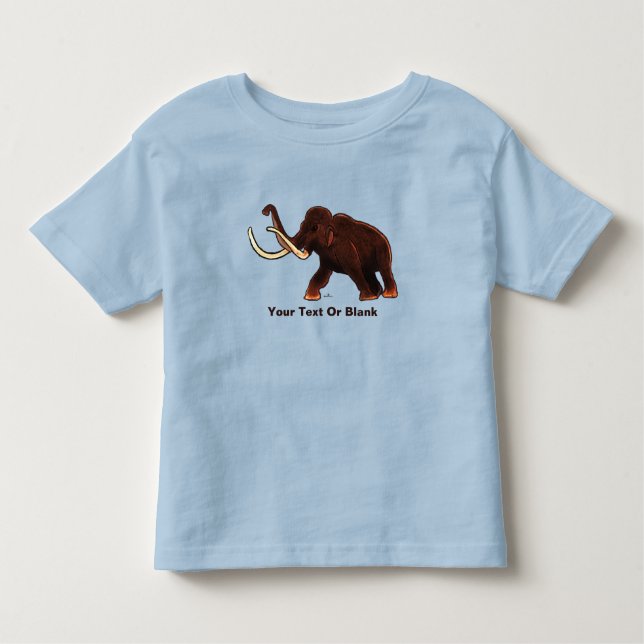 Striding Wooly Mammoth T Shirt (Framsida)