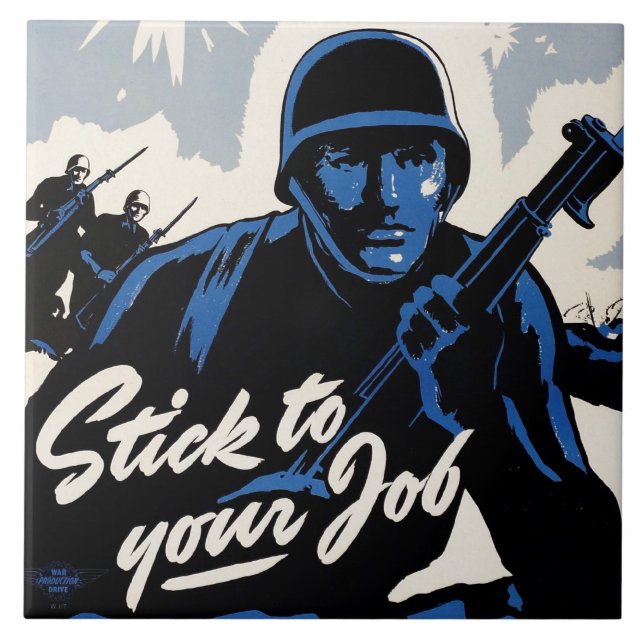 Stridsfält Strandhuvud Anfall av Amerikanska Kriga Kakelplatta (Framsidan)