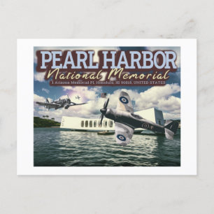 STRIDSFARTYG - PEARL HARBOR NATIONALMINNESMÄRKE VYKORT