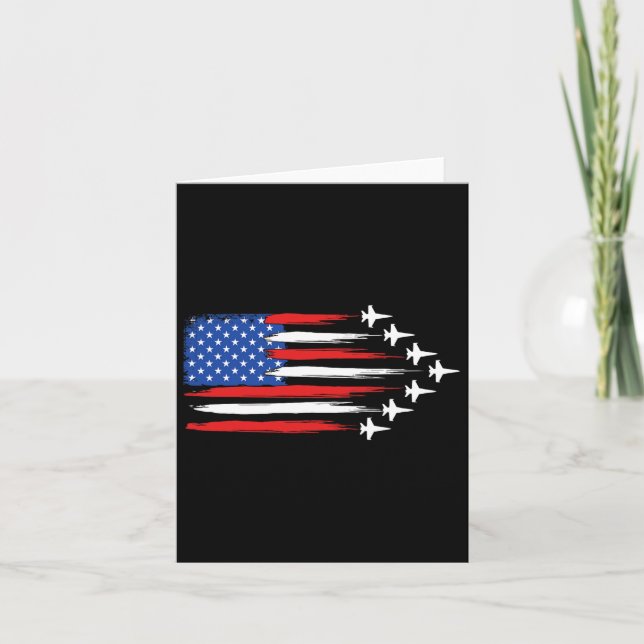 Stridsflygplan Amerikansk Flagga Stridsflygplan 4t Kort (Framsida)
