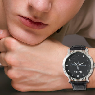 Stridsflygplan Foto Cool Anpassad Pilotnamn  Armbandsur