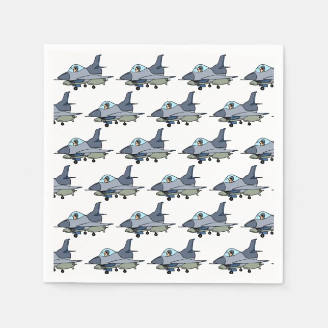Stridsflygplans Pappersservetter, Militärflygplans Pappersservett (Framsidan)