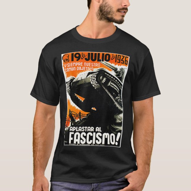 Stridsgåva - Tank - Krig antifascistiska T Shirt (Framsida)