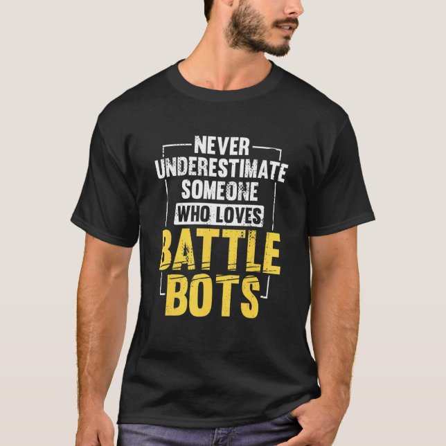 Stridsrobottekniker 1 för Battle Bots Robotics T Shirt (Framsida)