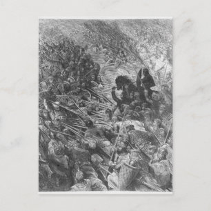 Stridsskådeplats, illustration från Orlando Furios Vykort