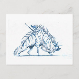 Striged Hyena Vykort