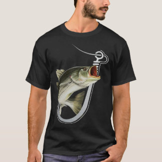 Striiped Bass Fishing Fish Hook T Shirt