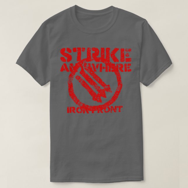Strike Iron Front Anywhere T Shirt (Design framsida)