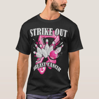 Strike Out Breast Cancer Awareness Bowling Fighter T Shirt