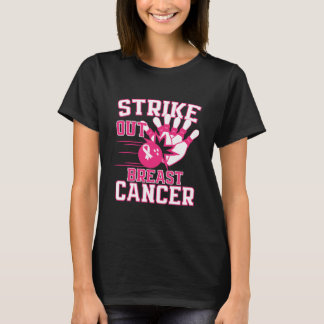 Strike Out Breast Cancer Awareness Bowling Pink T Shirt