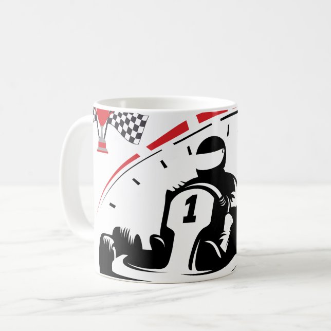 Strike with Style: The Ultimate karting Mug Kaffemugg (Framsida vänster)