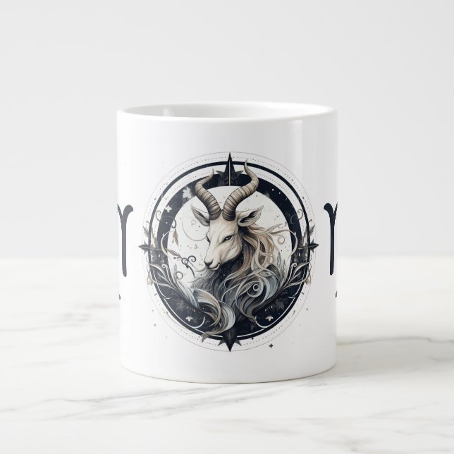 Striking Capricorn Symbol Artwork Jumbo Mugg (Framsidan)