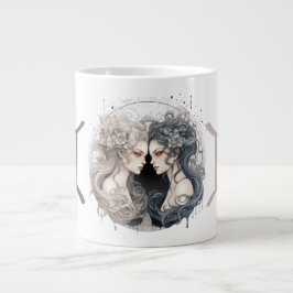 Striking Gemini Symbol Artwork Jumbo Mugg