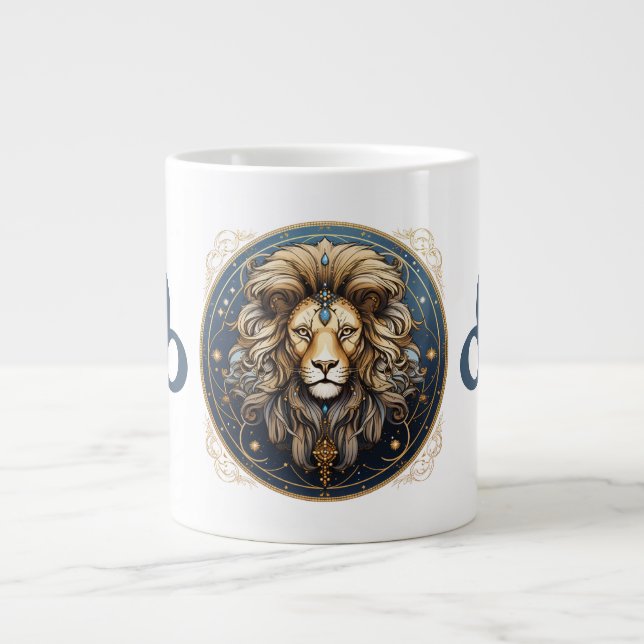 Striking Leo Symbol Artwork Jumbo Mugg (Framsidan)