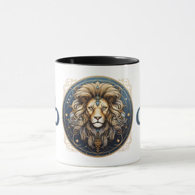 Striking Leo Symbol Artwork Mugg (Center)