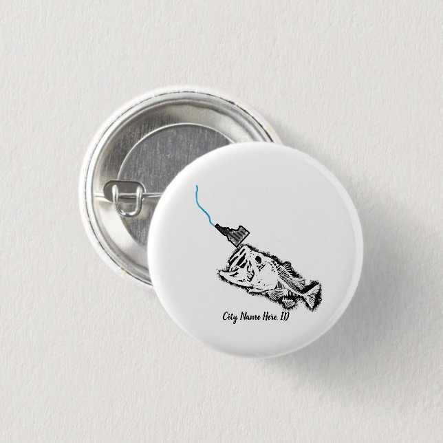 STRIKING PATRIOT ID - ANPASSNINGSBAR CITY NAMN ONE KNAPP (Framsida & baksida)