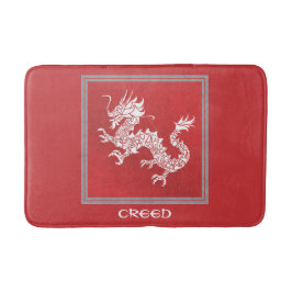 Striking Red and White Dragon Badrumsmatta