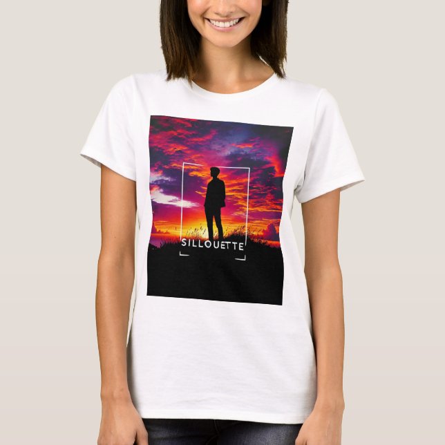 Striking Silhouette Sunset T-Shirt (Framsida)