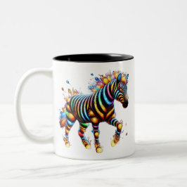 Striking Zebra Charm Två-Tonad Mugg