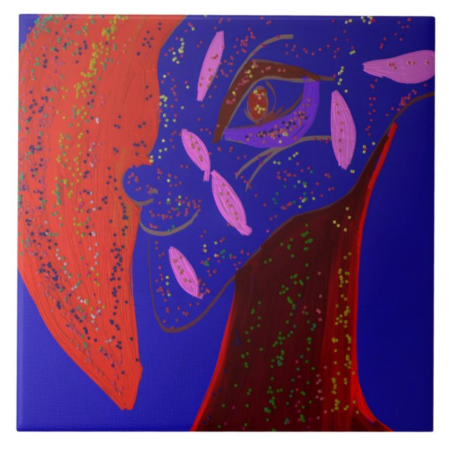 Strikingly Beautiful Creature Ceramic Tile Kakelplatta (Framsidan)