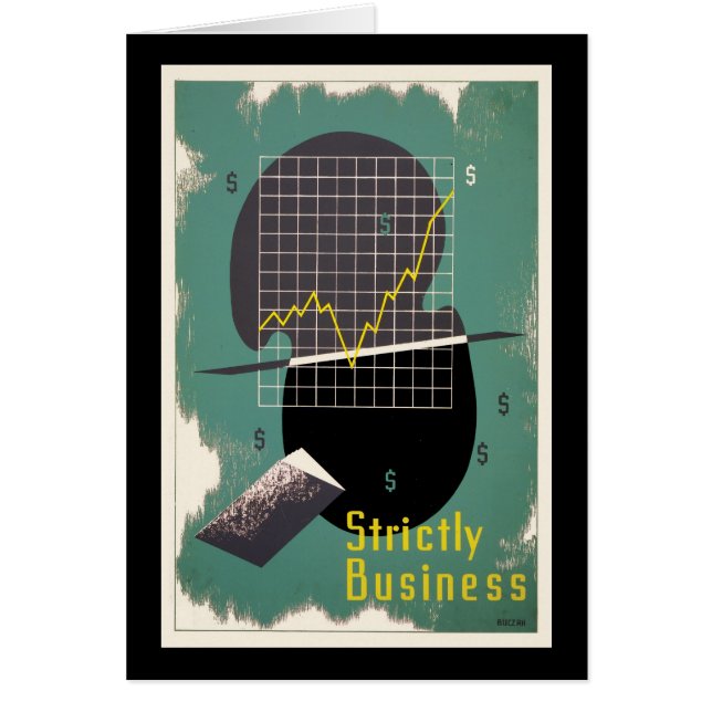 Strikt affärsverksamhet hälsningskort (Framsidan)