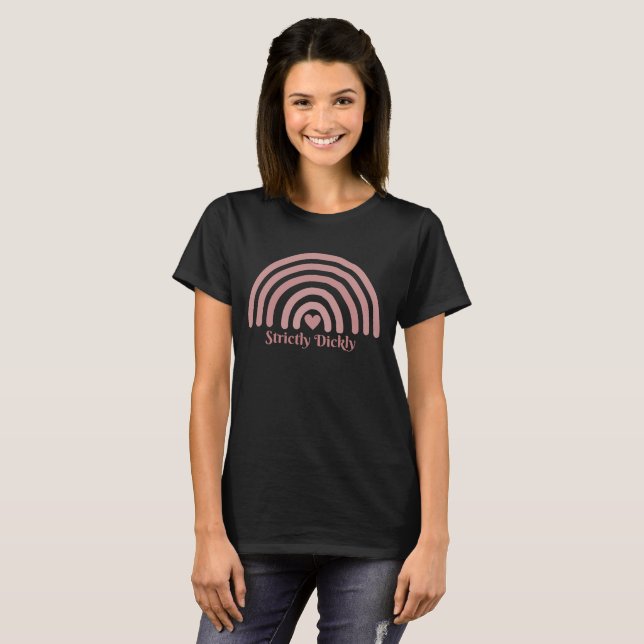 Strikt dickly Rosa Rainbow T Shirt (Hel framsida)