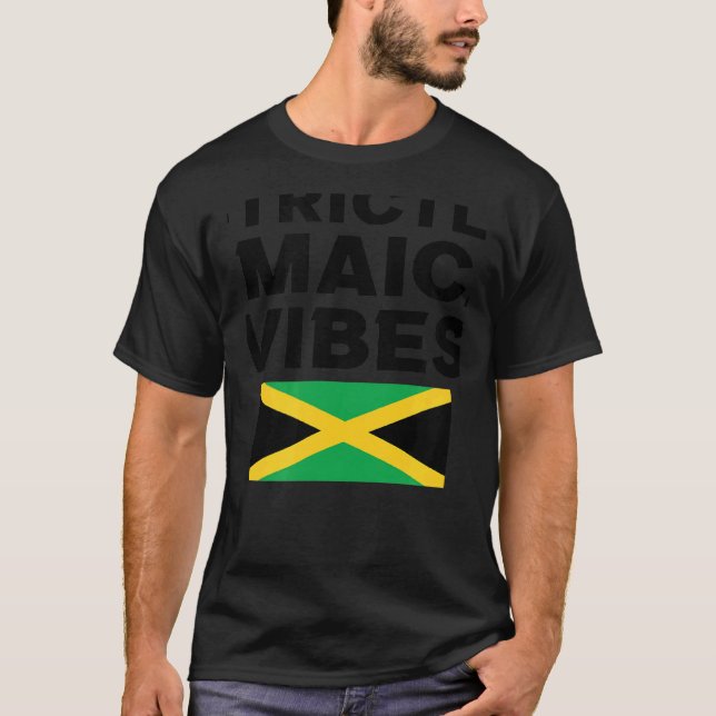 Strikt Jamaican Vibes Jamaica Väster Indian Carniv T Shirt (Framsida)