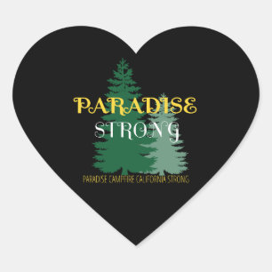 Strikt vintage i paradislägret eld california hjärtformat klistermärke