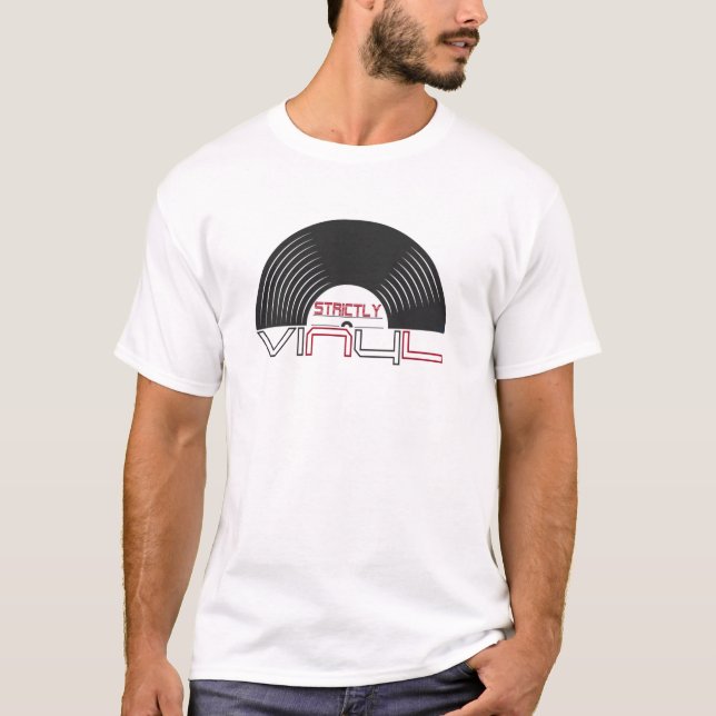 Strikt vinylvit te t shirt (Framsida)
